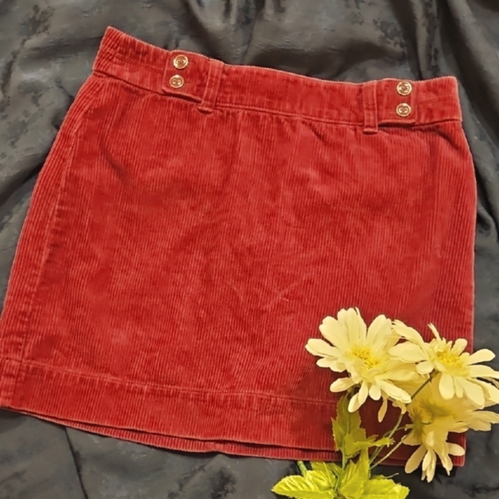 Perfect Fall Burgundy Corduroy Skirt Ann Taylor